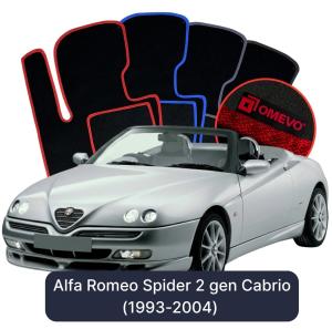 Velúrové autokoberce OMEVO pre Alfa Romeo Spider 2 gen Cabrio (1993-2004)