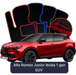 Velúrové autokoberce OMEVO pre Alfa Romeo Junior Ibrida 1 gen SUV (2024-2025)