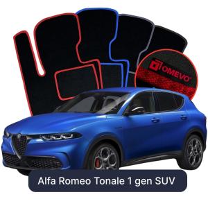 Velúrové autokoberce OMEVO pre Alfa Romeo Tonale 1 gen SUV (2022-2025)