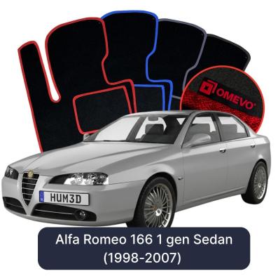 Velúrové autokoberce OMEVO pre Alfa Romeo 166 1 gen Sedan (1998-2007)