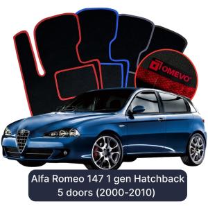 Velúrové autokoberce OMEVO pre Alfa Romeo 147 1 gen Hatchback 5 dverí (2000-2010)