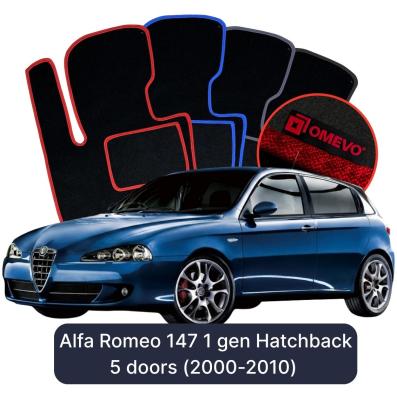 Velúrové autokoberce OMEVO pre Alfa Romeo 147 1 gen Hatchback 5 dverí (2000-2010)