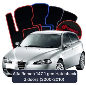 Velúrové autokoberce OMEVO pre Alfa Romeo 147 1 gen Hatchback 3 dvere (2000-2010)