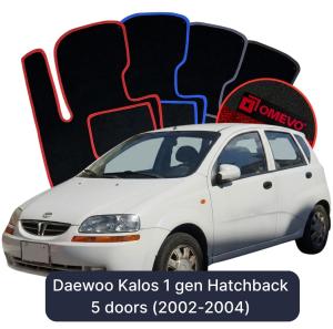 Velúrové autokoberce OMEVO pre Daewoo Kalos 1 gen Hatchback 5 dverí (2002-2004)