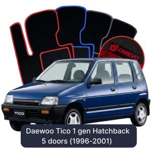 Velúrové autokoberce OMEVO pre Daewoo Tico 1 gen Hatchback 5 dverí (1996-2001)
