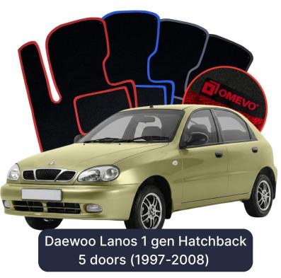 Velúrové autokoberce OMEVO pre Daewoo Lanos 1 gen Hatchback 5 dverí (1997-2008)