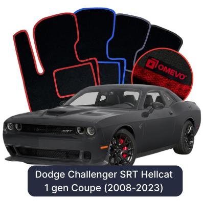 Velúrové autokoberce OMEVO pre Dodge Challenger SRT Hellcat 1 gen Kupé (2008-2023)
