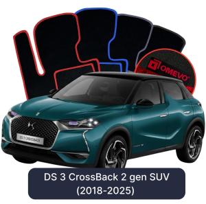 Velúrové autokoberce OMEVO pre DS 3 CrossBack  2 gen SUV (2018-2025)