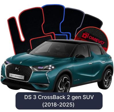 Velúrové autokoberce OMEVO pre DS 3 CrossBack  2 gen SUV (2018-2025)
