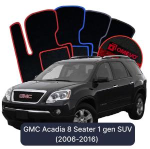 Velúrové autokoberce OMEVO pre GMC Acadia 8-miestny 1 gen SUV (2006-2016)