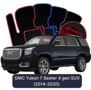 Velúrové autokoberce OMEVO pre GMC Yukon 7-miestny 4 gen SUV (2014-2020)