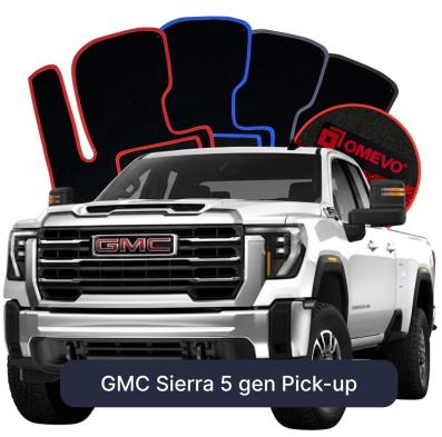 Velúrové autokoberce OMEVO pre GMC Sierra 5 gen Pick-up (2018-2025)