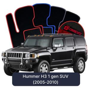 Velúrové autokoberce OMEVO pre Hummer H3 1 gen SUV (2005-2010)