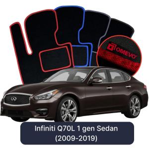 Velúrové autokoberce OMEVO pre Infiniti Q70L 1 gen Sedan (2009-2019)