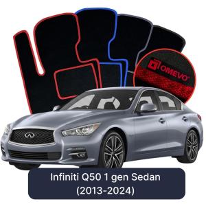 Velúrové autokoberce OMEVO pre Infiniti Q50 1 gen Sedan (2013-2024)