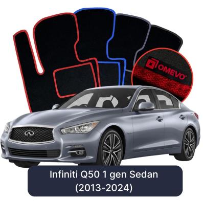 Velúrové autokoberce OMEVO pre Infiniti Q50 1 gen Sedan (2013-2024)