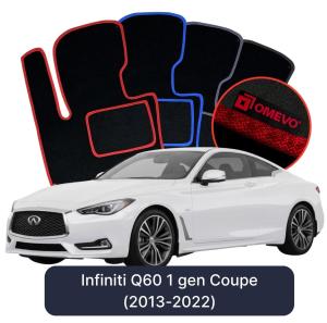 Velúrové autokoberce OMEVO pre Infiniti Q60 1 gen Kupé (2013-2022)