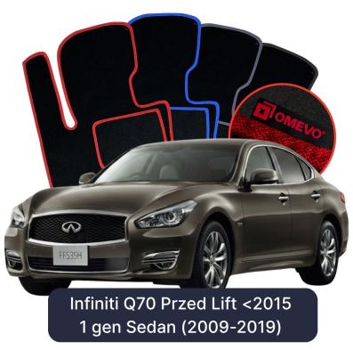 Velúrové autokoberce OMEVO pre Infiniti Q70 Przed Lift <2015 1 gen Sedan (2009-2014)