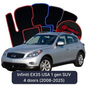 Velúrové autokoberce OMEVO pre Infiniti EX35 USA 1 gen SUV 4 drzwi (2008-2025)