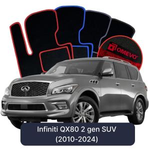 Velúrové autokoberce OMEVO pre Infiniti QX80 2 gen SUV (2010-2024)