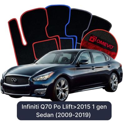 Velúrové autokoberce OMEVO pre Infiniti Q70 Po Llift>2015 1 generácia Sedan (2009-2019)