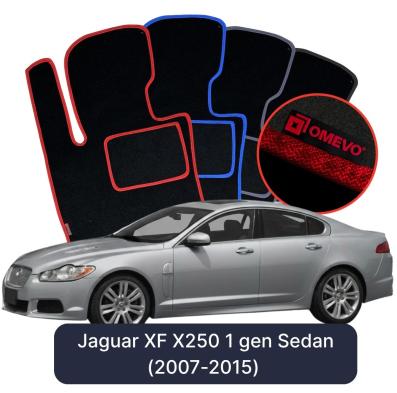 Velúrové autokoberce OMEVO pre Jaguar XF X250 1 gen Sedan (2007-2015)