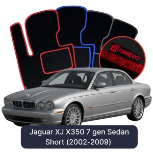 Velúrové autokoberce OMEVO pre Jaguar XJ X350 7 gen Sedan Krátke (2002-2009)