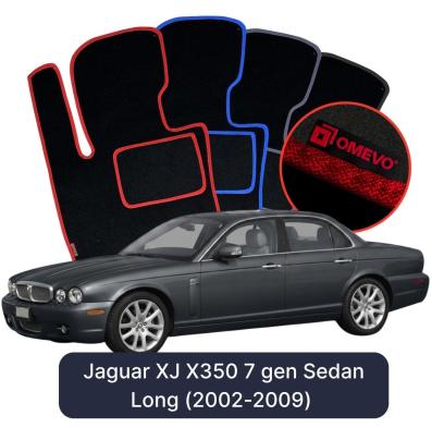 Velúrové autokoberce OMEVO pre Jaguar XJ X350 7 gen Sedan Dlhé (2002-2009)
