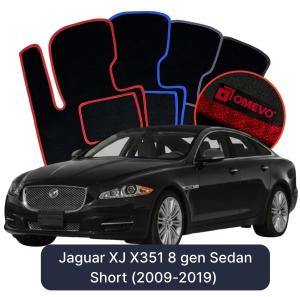 Velúrové autokoberce OMEVO pre Jaguar XJ X351 8 gen Sedan Krátke (2009-2019)
