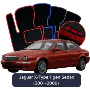 Velúrové autokoberce OMEVO pre Jaguar X-Type 1 gen Sedan (2001-2009)