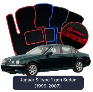 Velúrové autokoberce OMEVO pre Jaguar S-type 1 gen Sedan (1999-2007)