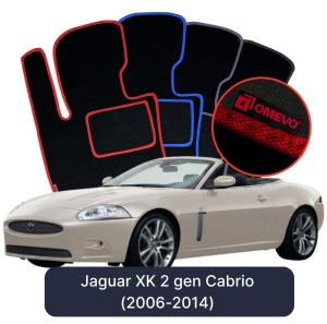 Velúrové autokoberce OMEVO pre Jaguar XK 2 gen Cabrio (2006-2014)