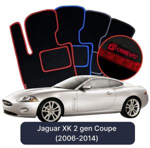 Velúrové autokoberce OMEVO pre Jaguar XK 2 gen kupé (2006–2014)