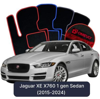 Velúrové autokoberce OMEVO pre Jaguar XE X760 1 gen Sedan (2015-2024)