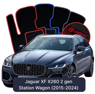 Velúrové autokoberce OMEVO pre Jaguar XF X260 2 gen Kombi (2015-2024)