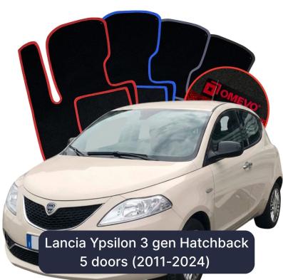 Velúrové autokoberce OMEVO pre Lancia Ypsilon 5 gen Hatchback 5 dverí (2011-2024)