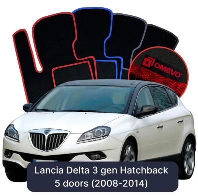 Velúrové autokoberce OMEVO pre Lancia Delta 3 gen Hatchback 5 dverí (2008-2014)