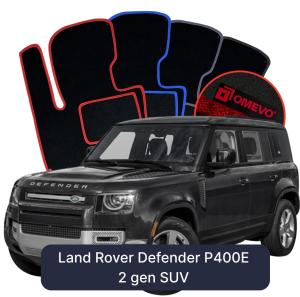 Velúrové autokoberce OMEVO pre Land Rover Defender P400E 2 generácie SUV (2020-2025)