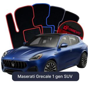 Velúrové autokoberce OMEVO pre Maserati Grecale 1 gen SUV (2022-2025)