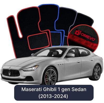 Velúrové autokoberce OMEVO pre Maserati Ghibli 1 gen Sedan (2013-2024)