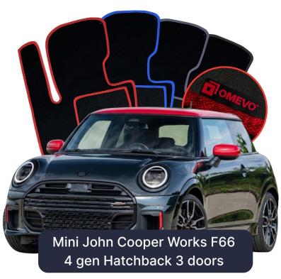 Velúrové autokoberce OMEVO pre Mini John Cooper Works F66 4 gen Hatchback 3 dvere (2024-2025)