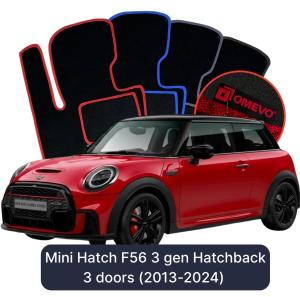 Velúrové autokoberce OMEVO pre Mini Hatch F56 3 gen Hatchback 3 dvere (2013-2024)