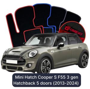 Velúrové autokoberce OMEVO pre Mini Hatch Cooper S F55 3 gen Hatchback 5 dverí (2013-2024)