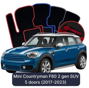 Velúrové autokoberce OMEVO pre Mini Countryman F60 2 gen SUV 5 dverí (2017-2023)