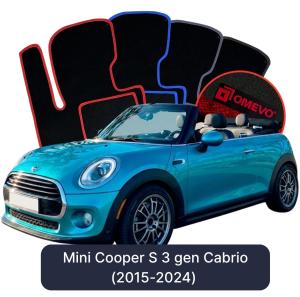 Velúrové autokoberce OMEVO pre Mini Cooper S 3 gen Cabrio (2015-2024)