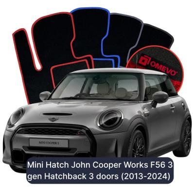 Velúrové autokoberce OMEVO pre Mini Hatch John Cooper Works F56 Hatchback 3 dvere (2013-2024)
