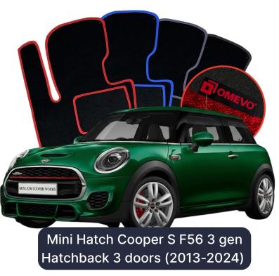 Velúrové autokoberce OMEVO pre Mini Hatch Cooper S F56 3 gen Hatchback 3 dvere (2013-2024)