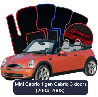 Velúrové autokoberce OMEVO pre Mini Cabrio  1 gen Cabrio 3 dvere (2004-2008)