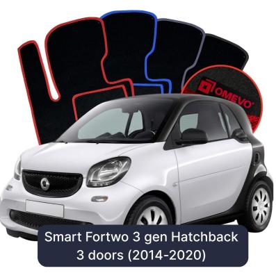 Velúrové autokoberce OMEVO pre Smart Fortwo 3 gen Hatchback 3 dvere (2014-2020)