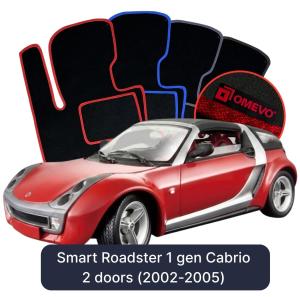 Velúrové autokoberce OMEVO pre Smart Roadster 1 gen Cabrio 5 dverí (2002-2005)